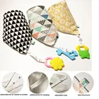 Fashion Design High Quality silicone teether baby bandana bib