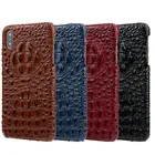 Top Quality Crocodile Head Pattern Genuine Leather Back Phone Case for iPhone XS XR XS Max, 4 Colors Available