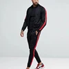 Custom sport wear mens polyester track suit with side stripes