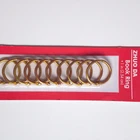 Assorted Color Metal Book Rings. 10 Piece Per Blister Card. Metallic Color. Leaf Loose O Ring