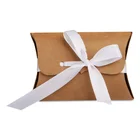 Pouch cute Kraft Paper Pillow Candy Box Wedding Favors Gift Candy Boxes Home Party Birthday Supply