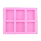 6 Cavity Rectangle Soap Silicone Mold for Handmade