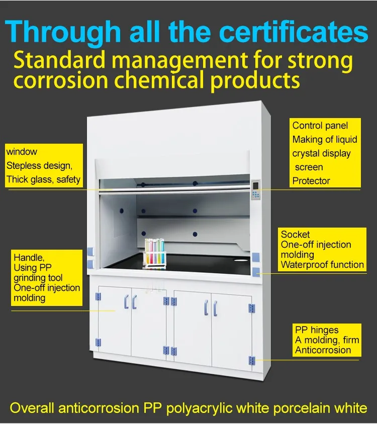 chemical laboratory ducted pp fume hood