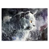 hand paint abstract cat oil painting wall art canvas