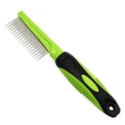 Best pet detangling hair grooming tool stainless steel needle comb for dog cat with long and short teeth