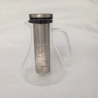 Cold Brew Coffee Maker- Brewed Iced Coffee Maker- Glass Pitcher Cold Brewer System with Removable Filter