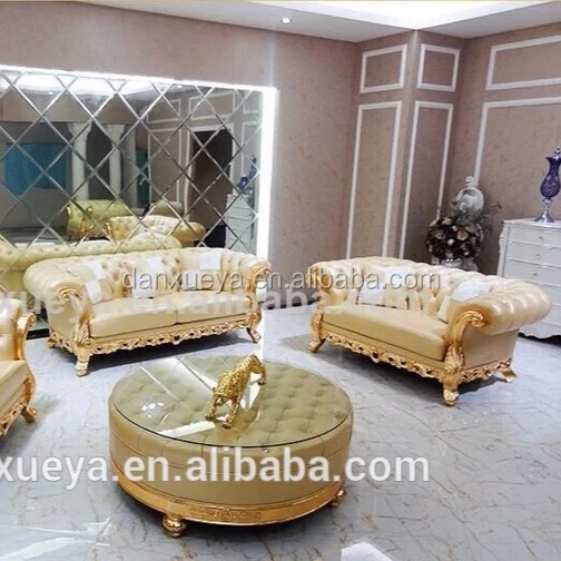 DanXueYa-jaune classique salon meubles en bois-dubaï nouveau modèle meubles salon-photo de meubles anciens style