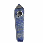 Hot sale natural crystal lapis lazuli smoking pipes for tobacco gift