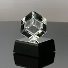 Crystal, optical k9 glass material and block & cube ptoduct type 3d laser engraving crystal cubes