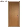 Gold brown soft touch pvc interior wooden door design