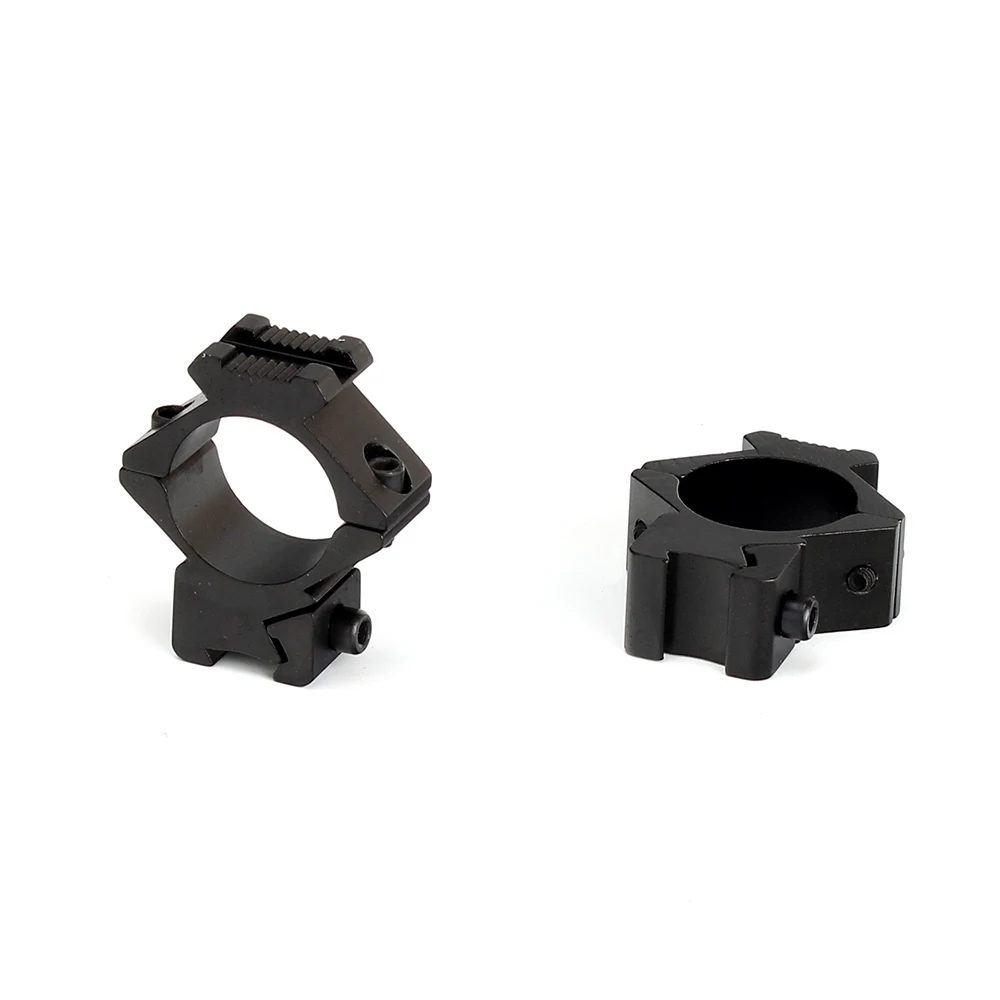 ohhunt 25.4mm 1 2PCs Compact Size Medium Profile Dovetail .22 Airgun Rings Top with 20mm Rail Hunting Scope 11mm Mount (2)