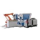 Industrial machine for sanitary faucet robotic grinding polishing arm cell