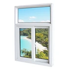 American style J-channel profile pvc sliding windows cheap price upvc window with fin flange