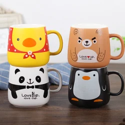 oxgift animal ceramic mug with lid and spoon