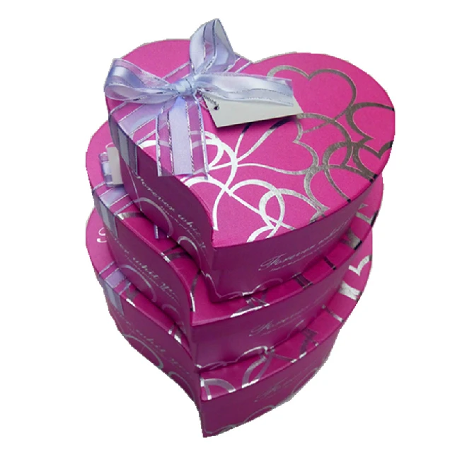 custom printed colorful cardboard heart shape paper craft gift