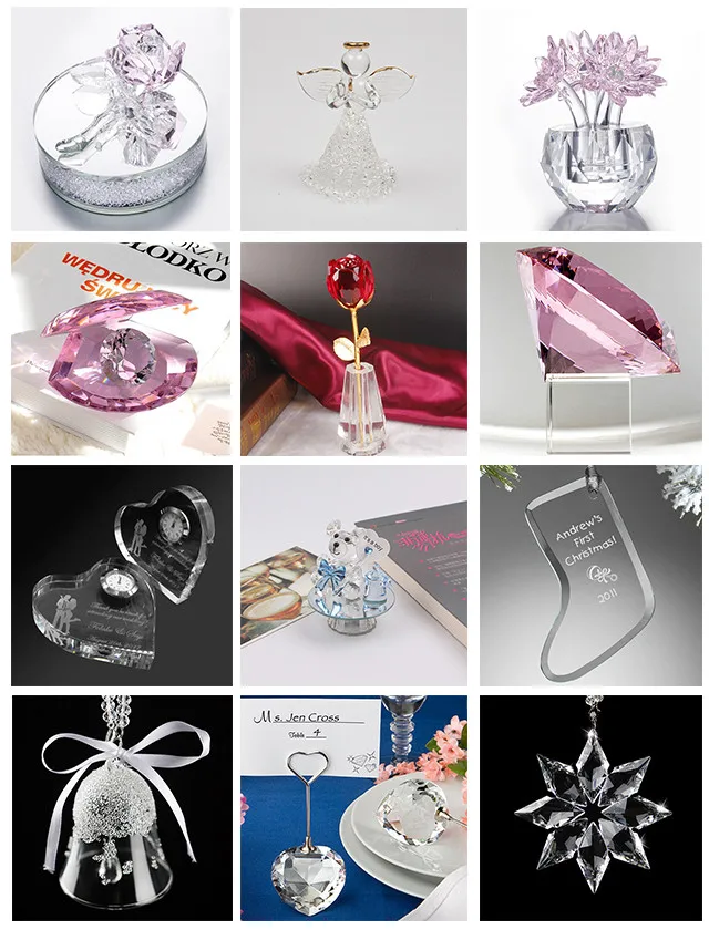 unique crystal heart card holders office/bussiness giveaway