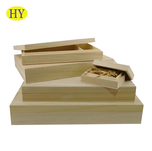 Cheap Natural Unfinished Small Balsa Wood Boxes With Lift Lid Wholesale