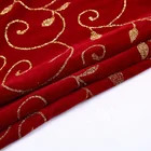 Burgundy woven india bridal 5000 velvet velour clothing fabric for garments