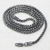 (Price by Foot) Wholesale 3mm thick,18 inch Metal Box style Men's Jewelry Making Necklace Men Box Chain