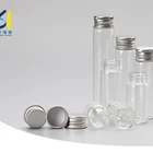 Chinese New Product 50ml Clear Glass Testing Tube Bottle Vial With Screw Metal Cap 100ml