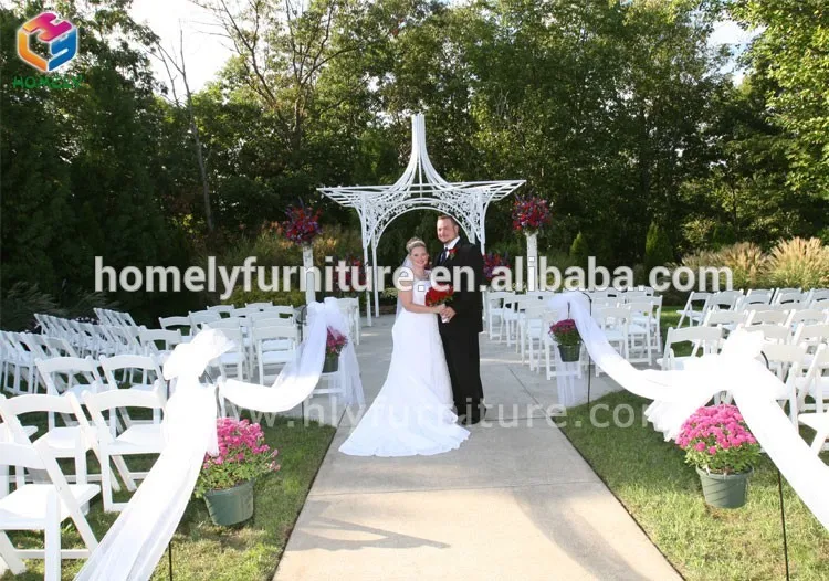 banquet white resin folding chair for wedding HY-R49