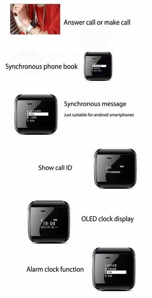 2016 Original Watch for 2S Wrist Bluetooth Smartwatch For Samsung S4/Note2/3 HTC LG Xiaomi Android Phone Smartwatch