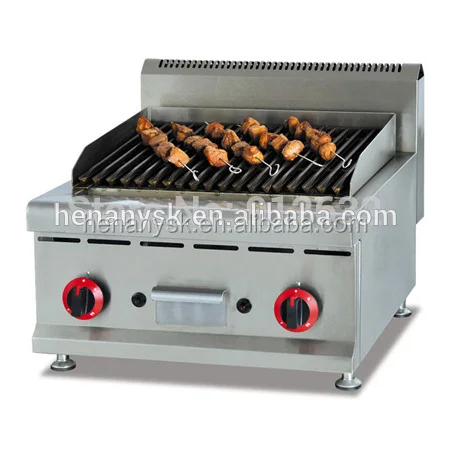 Counter Top Gas Lava Rock Grill gas grill, gas bbq grill, Stainless steel lava rock bbq grill