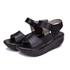 flat open toes summer leather sandals for women
