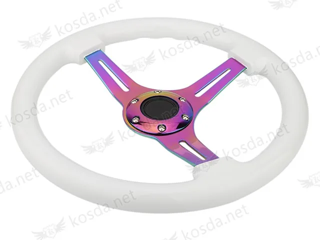 New Wood Steering Wheel ( Neochrome spoke + White)3