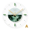 Flower fashion simple style glass wall clock
