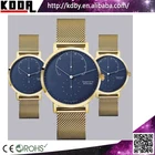 Stainless steel mesh strap chrono mn quartz watch sweden watches no brand