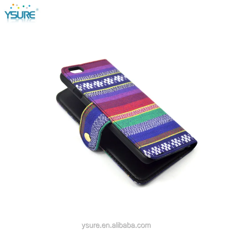 Chinese Style Fashion Light Fabric Wallet Leather Phone Case For BLU Life One XL with PVC ID and credit card slots