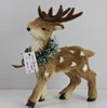 Christmas deer decoration/deer made from natural material/foam deer/natural fiber deer/sisal bird