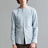 Bulk Clothing New Custom 100% Cotton Oxford Men Classic Mandarin Collar Casual Brand Dress Shirt