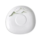 Hot sale customized logo ceramic bone white cow butter christmas butter dish plate