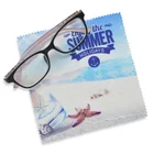 black microfiber glasses cleaning cloth with customized logo