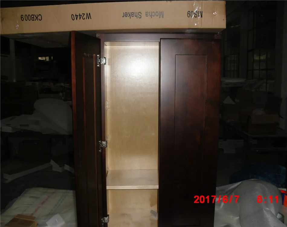 High Quality Wholesale Expresso Shaker Solid Wood Modular Kitchen Cabinet Design