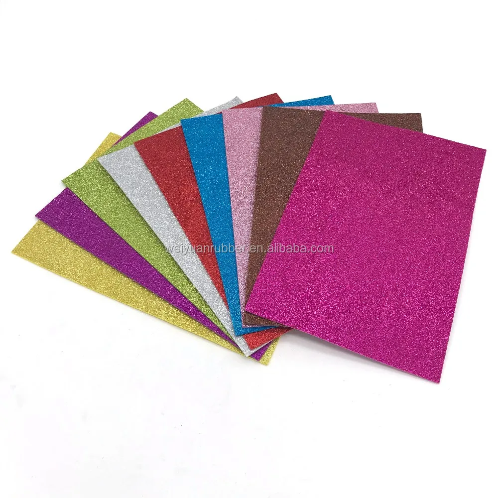 Glitter Eva Foam Sheet Diy Using Colorful Plastic Sheets Self Adhesive