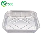 Disposable square aluminium foil food containers food serving tray 3145