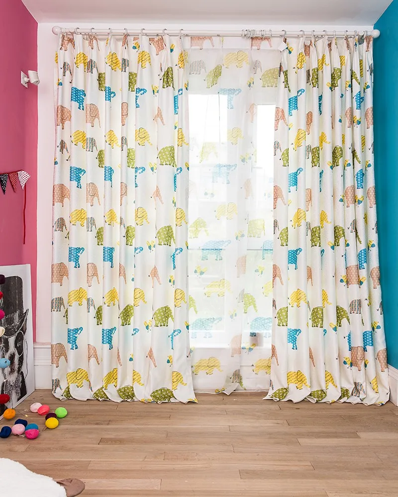 Ontwerpen curtainready made printing stof gordijnen met gekleurde ...