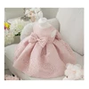 wholesale 2019 Summer boutique girls wedding dresses cute baby girls sleeveless bow kids party dresses
