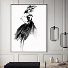 painting canvas girl portrait wall art abstract painting print picture
