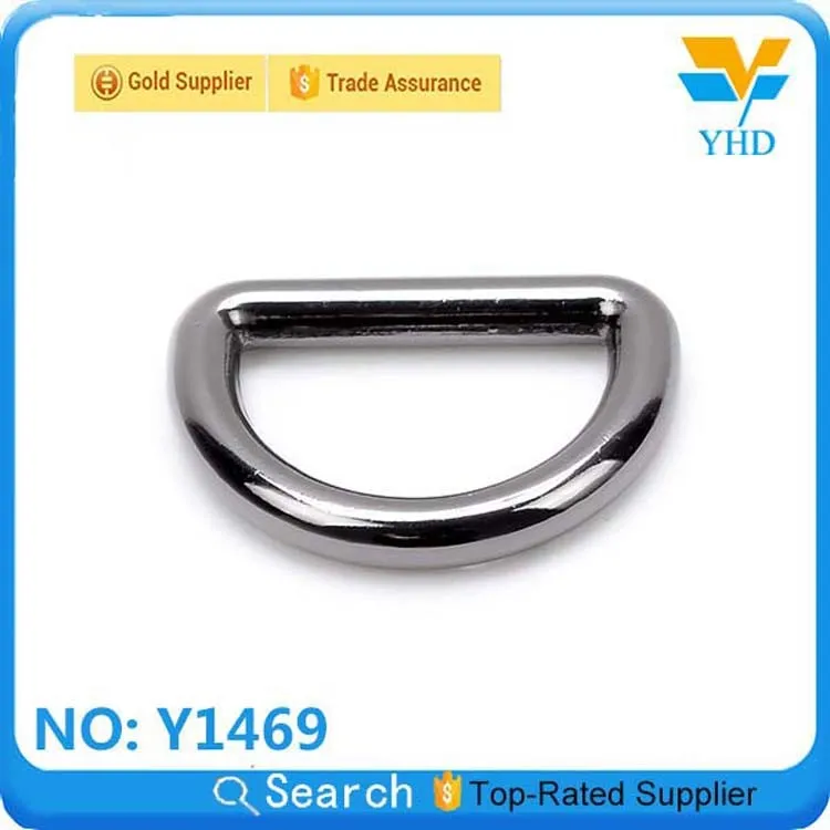 YHD fashion metal spring ring black d ring for handbag purses
