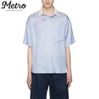wholesale mens white collar striped polo shirts