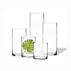 HOT Mouth-blown Cheap Tall Cylinder clear glass vase