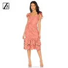 Sexy top sell women pari frock design ruffle dress