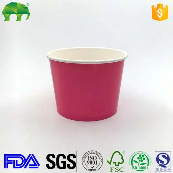 Small ice cream paper cups with plastic lid good supplier made