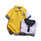 Custom 100% cotton infant stylish polo T shirt for baby boys kids