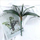 High Quality Artificial Flower PU Phalaenopsis Leaf Green Butterfly Orchid Leaves