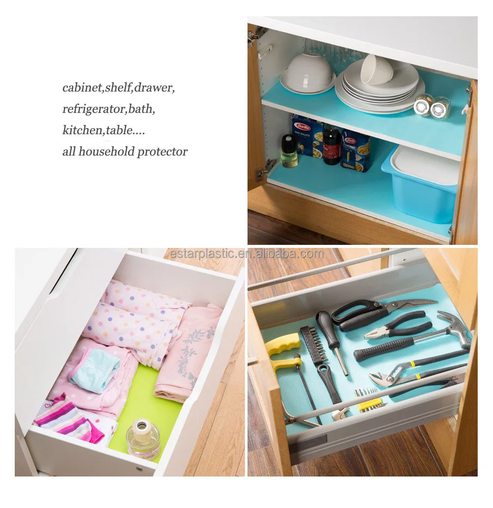 High Quality Shelf Liner Eva Non Slip Washable Plastic Shelf Covers